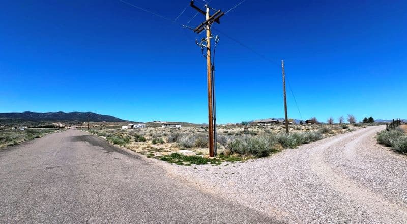 Over One Acre Corner Lot with Power - Paved Road - Surveyed - Pioche/Caliente